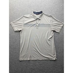 Travis Matthews Men's Polo Shirt XL Gray Short Sleeve Performance Stretch Golf‎